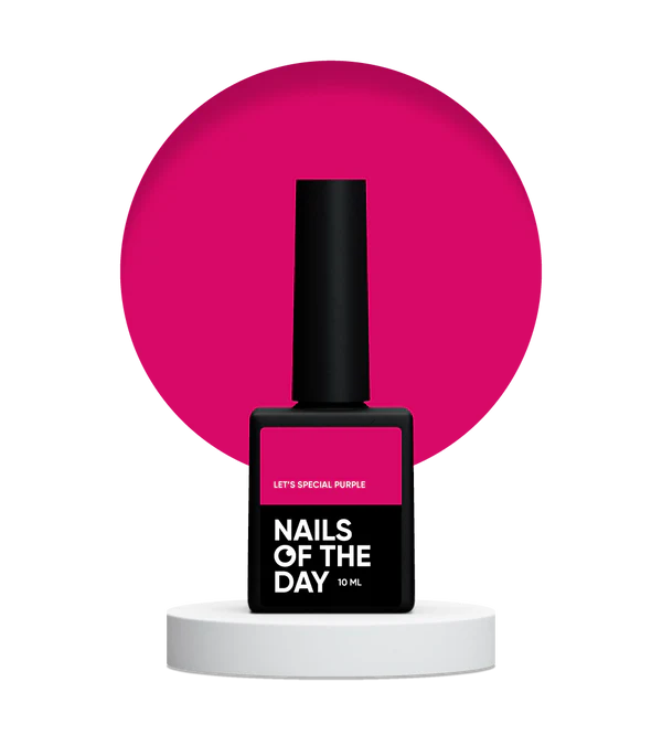 NAILSOFTHEDAY Let's Special Purple: un esmalte semipermanente especial de color rosa brillante que se superpone en una capa, 10 ml