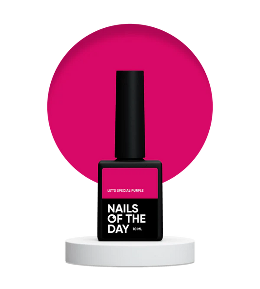 NAILSOFTHEDAY Let's Special Purple: un esmalte semipermanente especial de color rosa brillante que se superpone en una capa, 10 ml