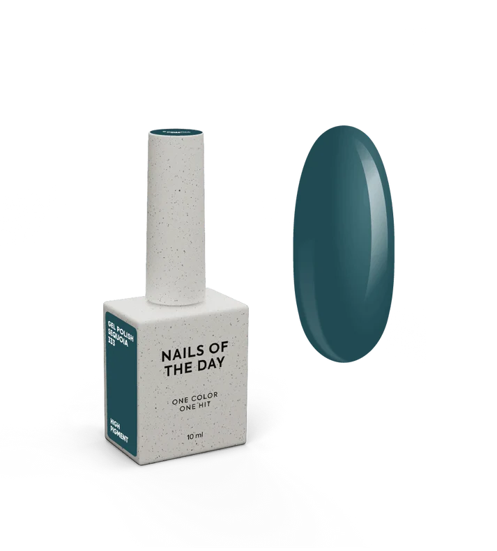 NAILSOFTHEDAY Let's Special Sequoia — esmalte semipermanente de uñas color oliva oscuro que cubre una capa, 10 ml