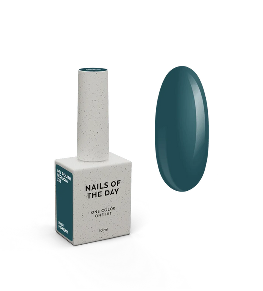NAILSOFTHEDAY Let's Special Sequoia — esmalte semipermanente de uñas color oliva oscuro que cubre una capa, 10 ml