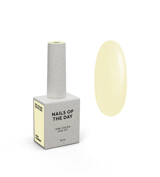 NAILSOFTHEDAY Gel Polish South — esmalte semipermanente amarillo pastel con cobertura en una capa, 10 ml