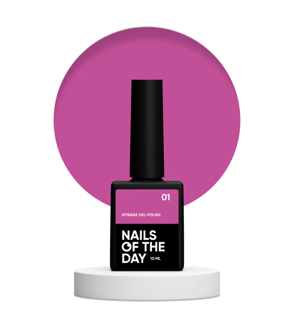 NAILSOFTHEDAY Vitrage gel polish 01 — esmalte de uñas en gel rosa teñido, 10 ml