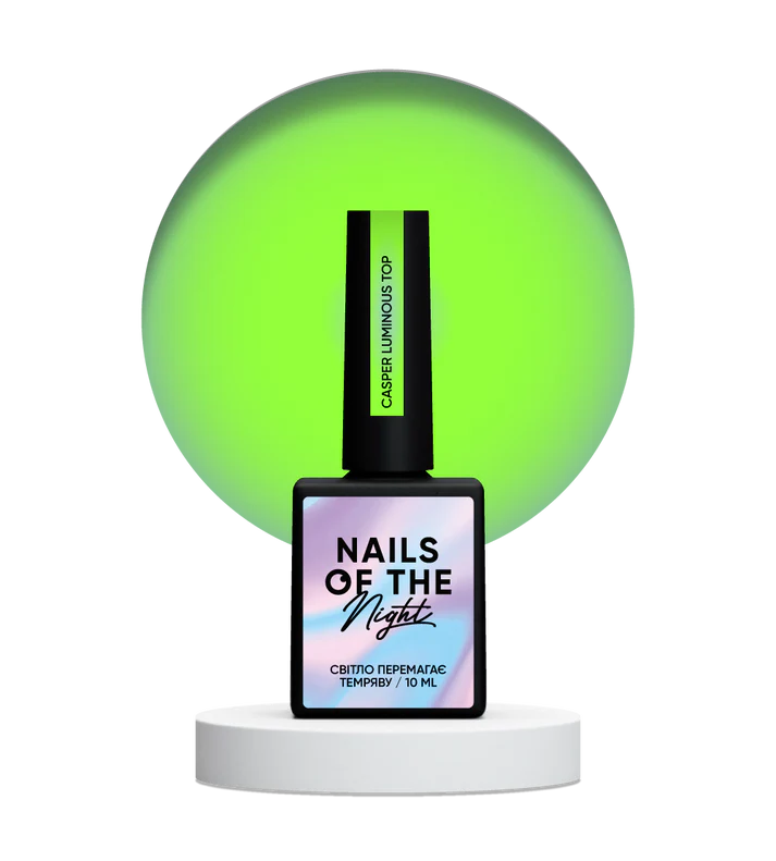 NAILSOFTHENIGHT Casper Luminous Top: un top luminoso que brilla en la oscuridad, 10 ml