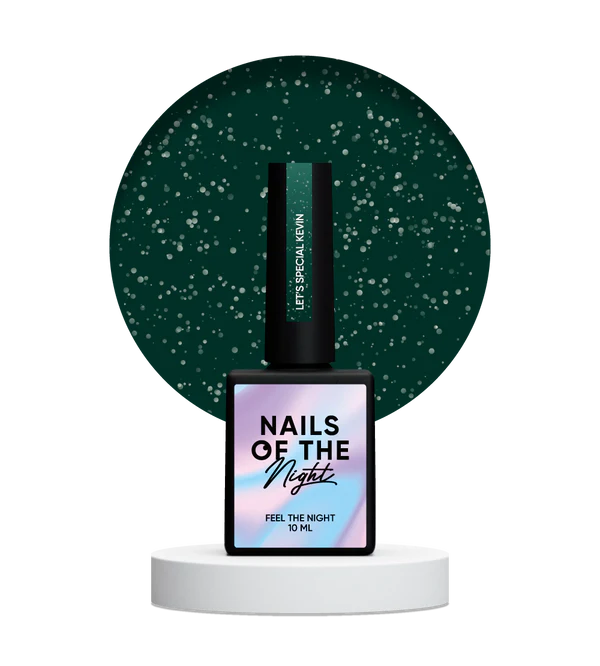 NAILSOFTHENIGHT Let's Special Kevin: esmalte semipermanente verde oscuro que refleja la luz y cubre en una capa, 10 ml