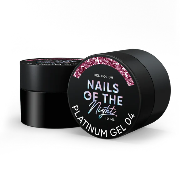 NAILSOFTHENIGHT Platinum gel - esmalte en gel 04: esmalte en gel rosa con una capa metálica densa para uñas, 12 ml