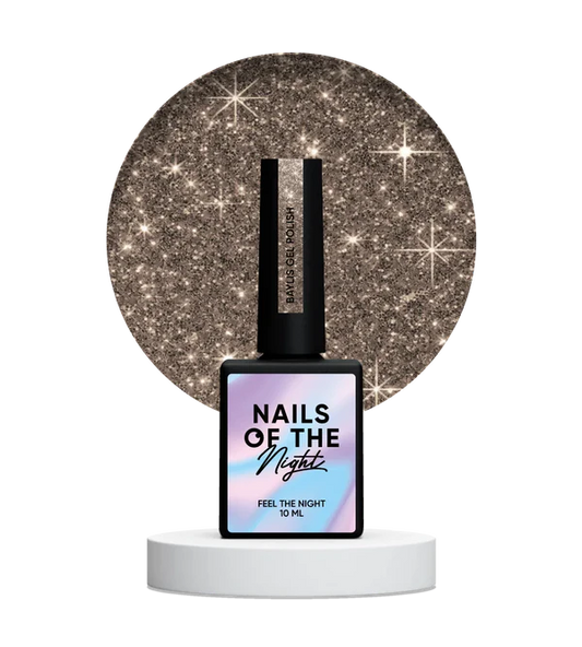 NAILSOFTHENIGHT Baylis gel polish — esmalte semipermanente dorado reflectante para uñas, 10 ml