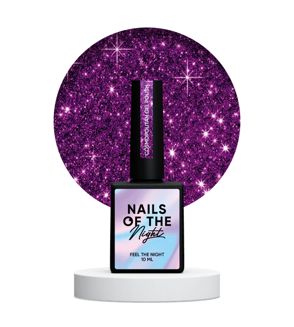 NAILSOFTHENIGHT Cosmopolitan gel polish - esmalte semipermanente reflectante rosa oscuro para uñas, 10 ml