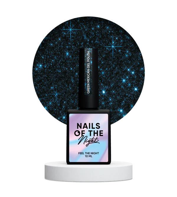 NAILSOFTHENIGHT Green Mexican gel polish — esmalte semipermanente reflectante verde oscuro, 10 ml