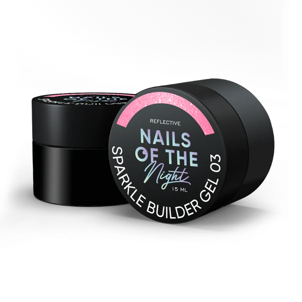 NAILSOFTHENIGHT Sparkle builder gel 03 — gel de construcción reflectante beige-rosa, 15 ml