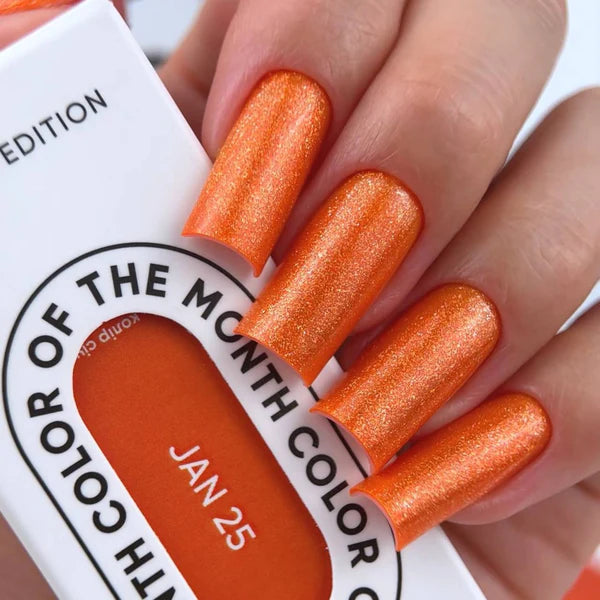 NAILSOFTHEDAY Color of the month January 2025 Vitamin C — color del mes, naranja intenso con un fino shimmer que cubre en una capa, 10 ml