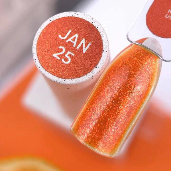 NAILSOFTHEDAY Color of the month January 2025 Vitamin C — color del mes, naranja intenso con un fino shimmer que cubre en una capa, 10 ml