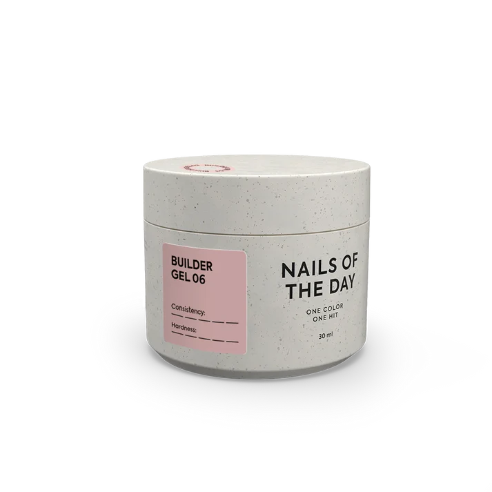 NAILSOFTHEDAY Builder Gel 06 — gel marrón claro para extensiones de uñas, 30 ml