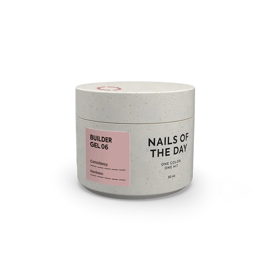 NAILSOFTHEDAY Builder Gel 06 — gel marrón claro para extensiones de uñas, 30 ml
