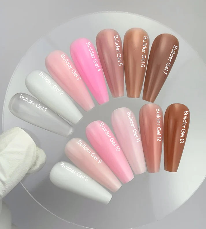 NAILSOFTHEDAY Builder Gel 13 — gel caramelo oscuro para extensiones de uñas, 15 ml