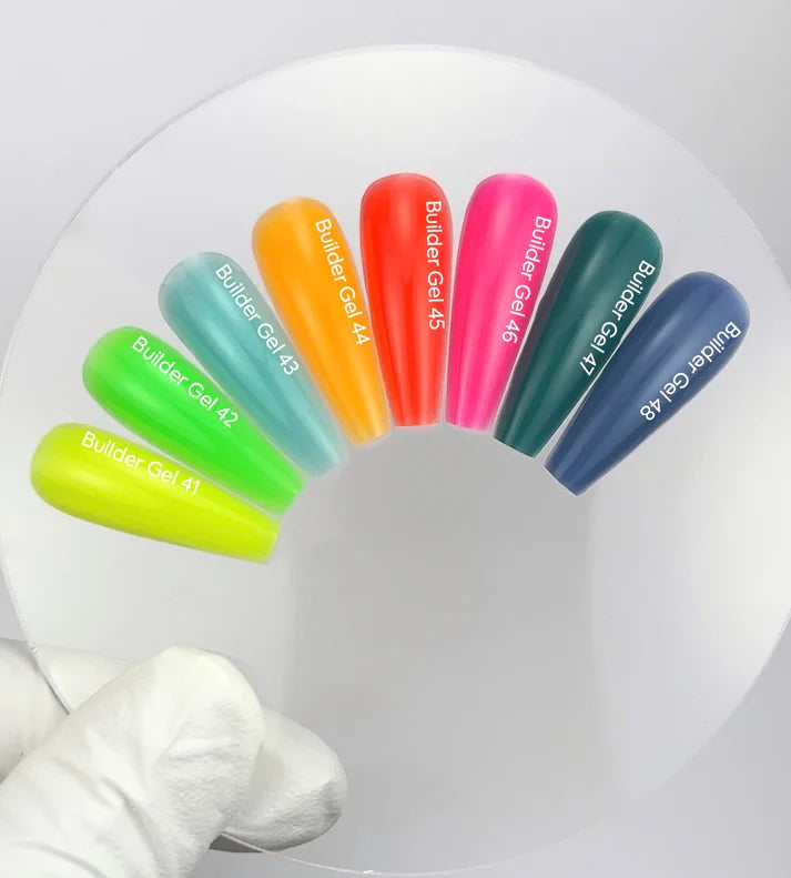 NAILSOFTHEDAY Builder Gel 46 — gel rosa intenso para extensiones de uñas, 15 ml