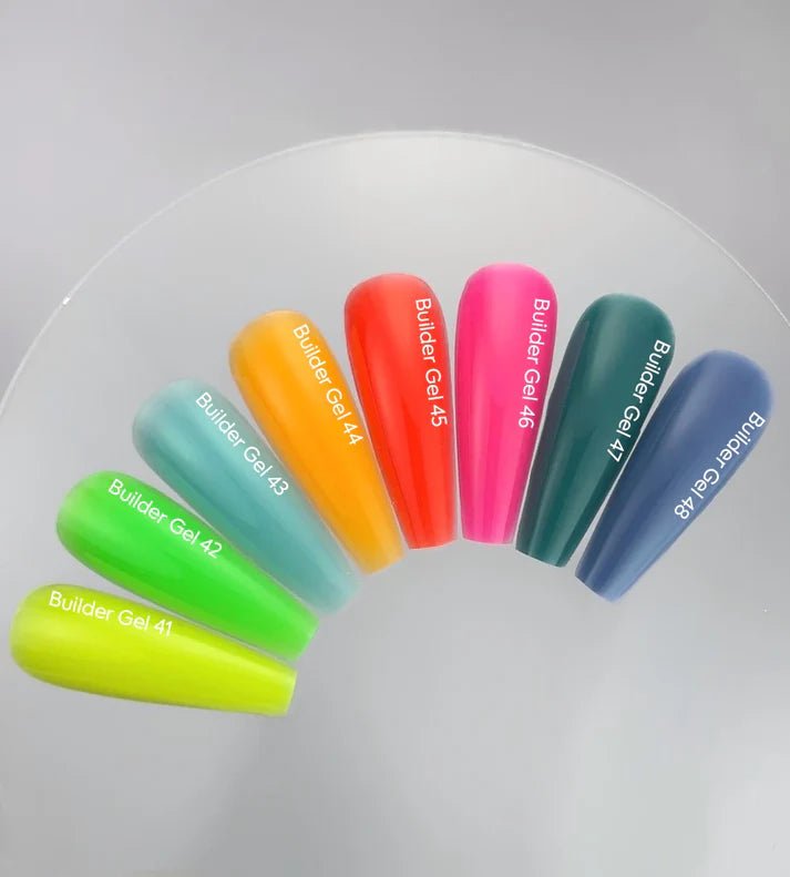 NAILSOFTHEDAY Builder Gel 46 — gel rosa intenso para extensiones de uñas, 15 ml