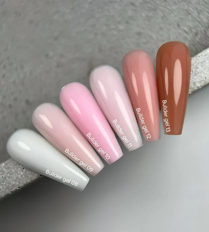NAILSOFTHEDAY Builder Gel 12 — gel rosa nude para extensiones de uñas, 15 ml