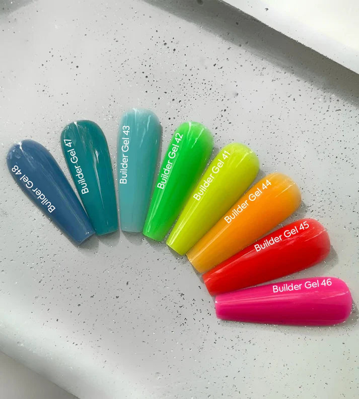 NAILSOFTHEDAY Builder Gel 46 — gel rosa intenso para extensiones de uñas, 15 ml