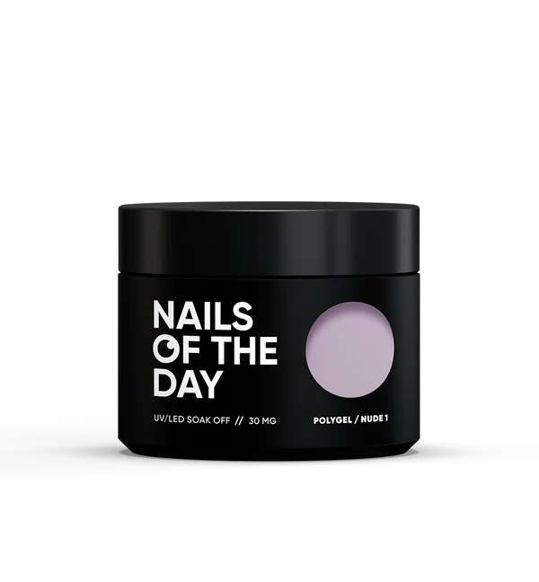NAILSOFTHEDAY Polygel nude 01 — Polygel de grano fino color beige-rosa, 30 g