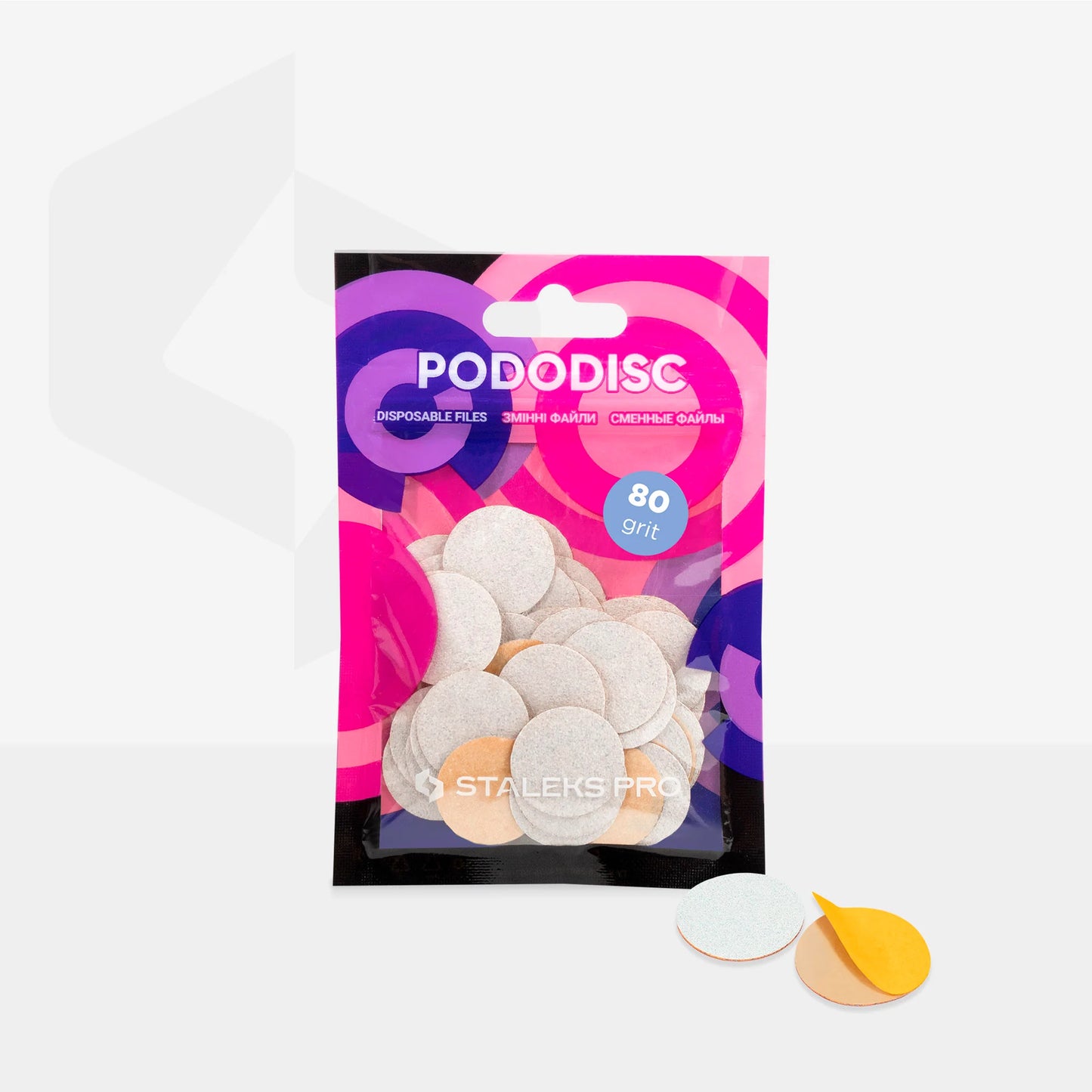 Staleks Pro Limas blancas desechables para disco de pedicura PODODISC M EXPERT grano 80 (50 uds.)