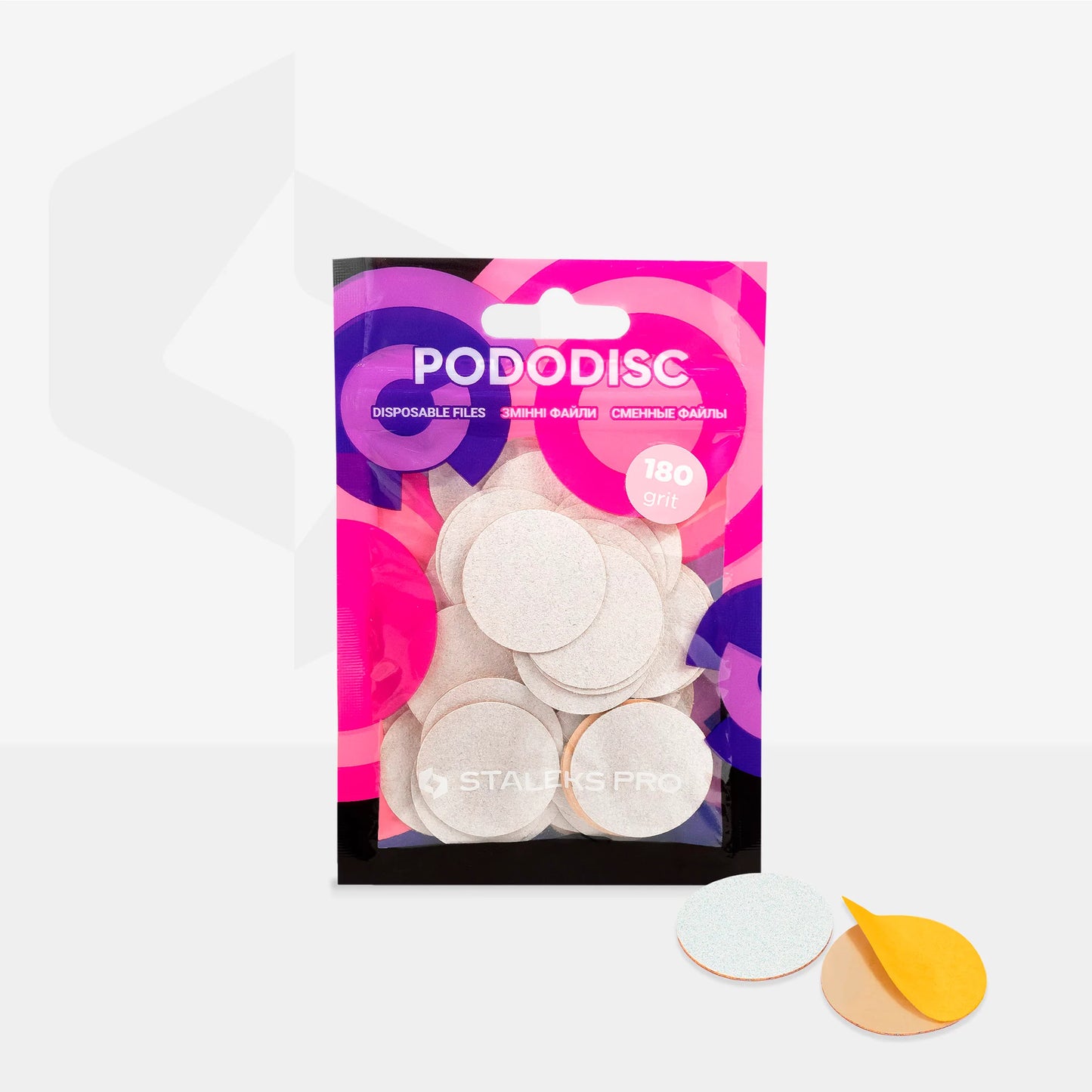 Staleks Pro Limas blancas desechables para disco de pedicura PODODISC L EXPERT grano 180 (50 uds.)
