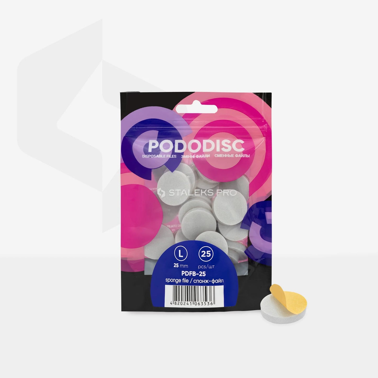 Staleks Pro Limas-esponjas desechables para disco de pedicura PODODISC L EXPERT 25 (25 uds.)