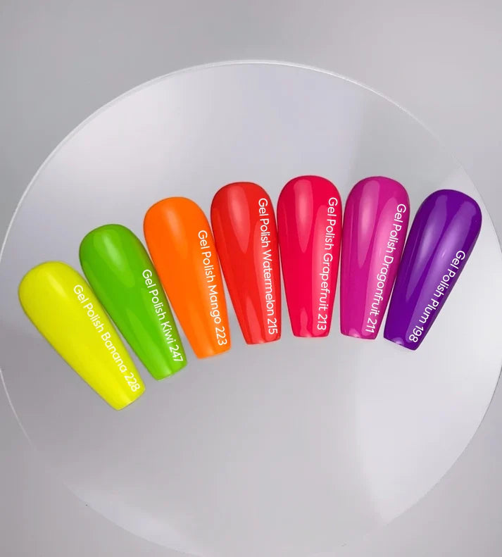 NAILSOFTHEDAY Gel Polish Mango-223 — esmalte semipermanente naranja neón con cobertura total en una sola capa, 10 ml