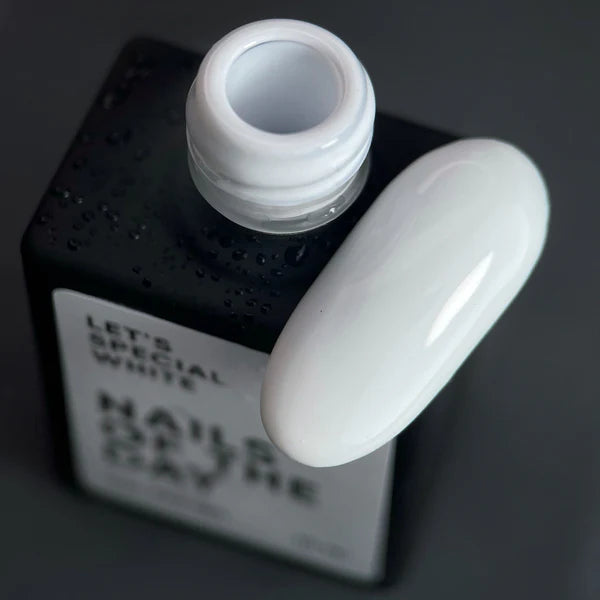 NAILSOFTHEDAY Let's Special White: esmalte semipermanente l blanco especial que se superpone en una capa, 10 ml